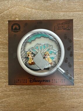 Disney Detective Chip 'n' Dale Limited Edition Enamel Pin - Teal, Brown, White